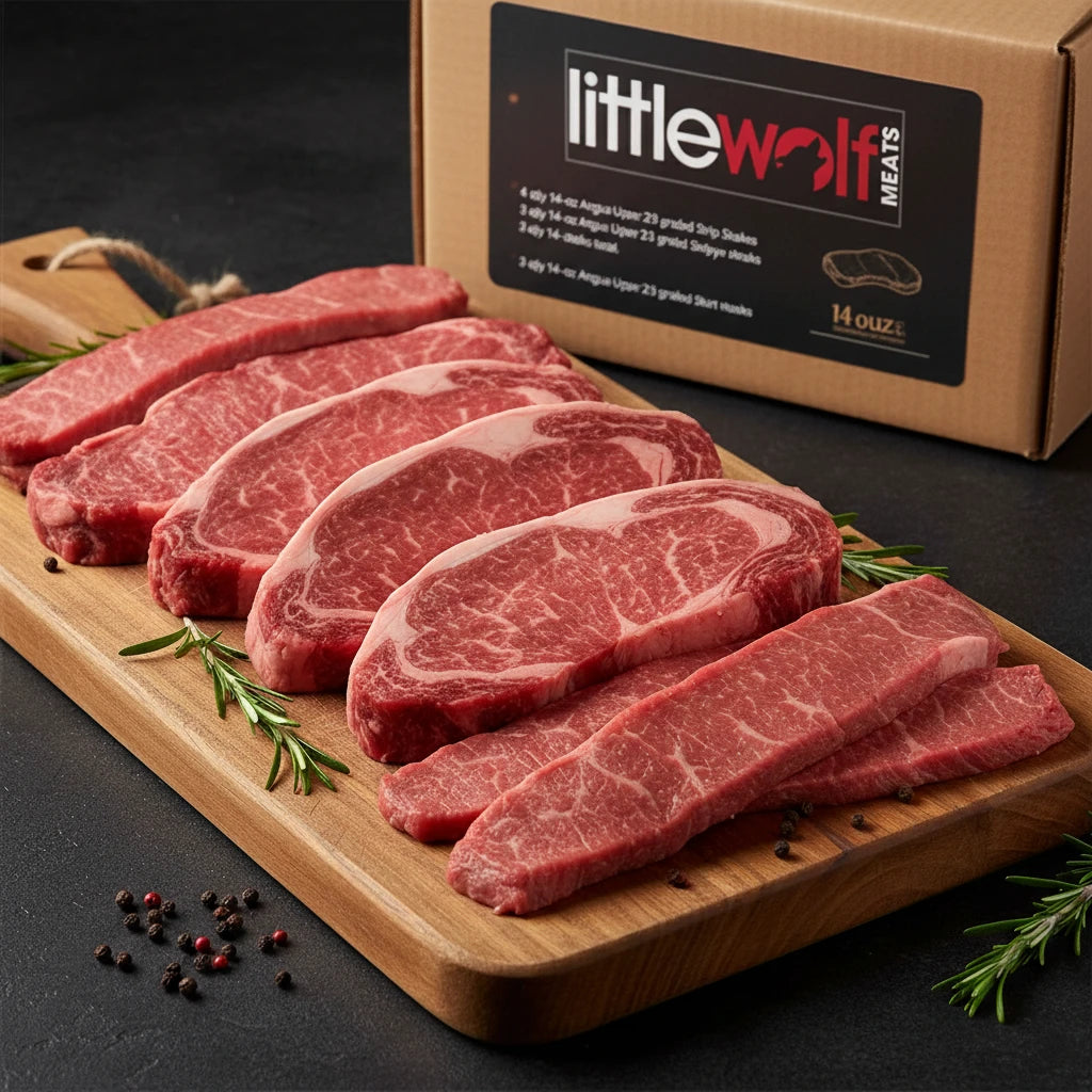 USDA ANGUS STRIP & RIBEYE COMBO BOX